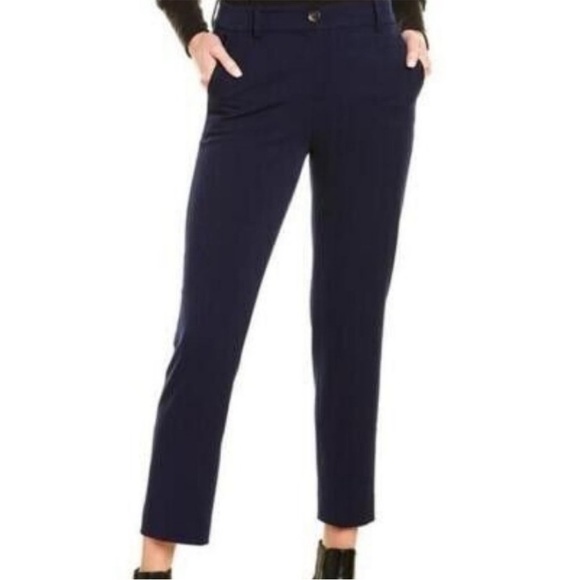 J. CREW Solid Black Slim Ankle Bi-Stretch Trouser Pants Sz 2 - Picture 1 of 9